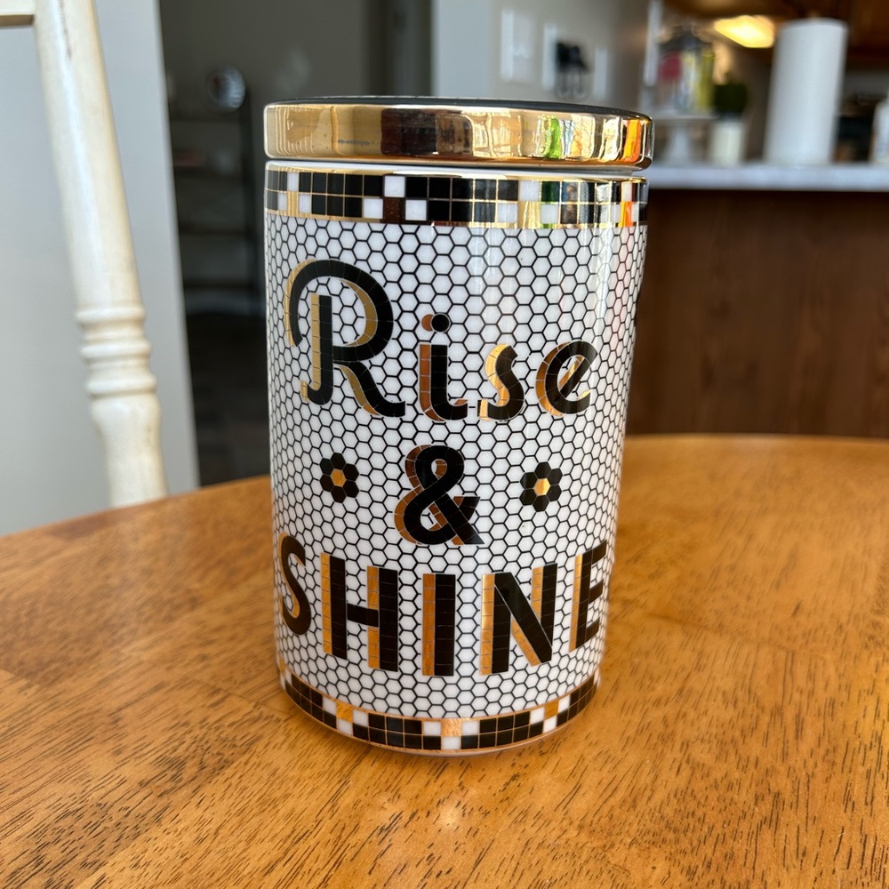 Anthropologie Rise and Shine Canister
